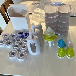 Kiinde bottles and fridge rack